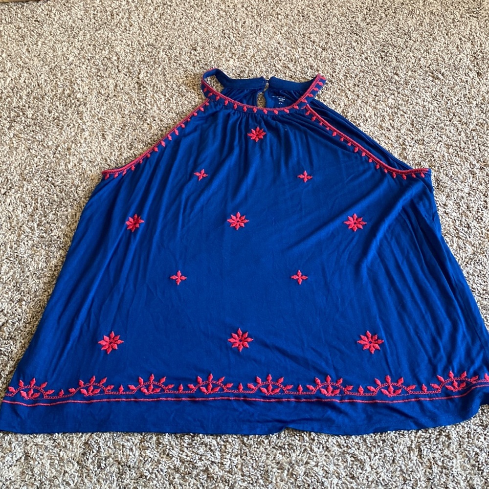 LOFT | Embroidered Halter Top